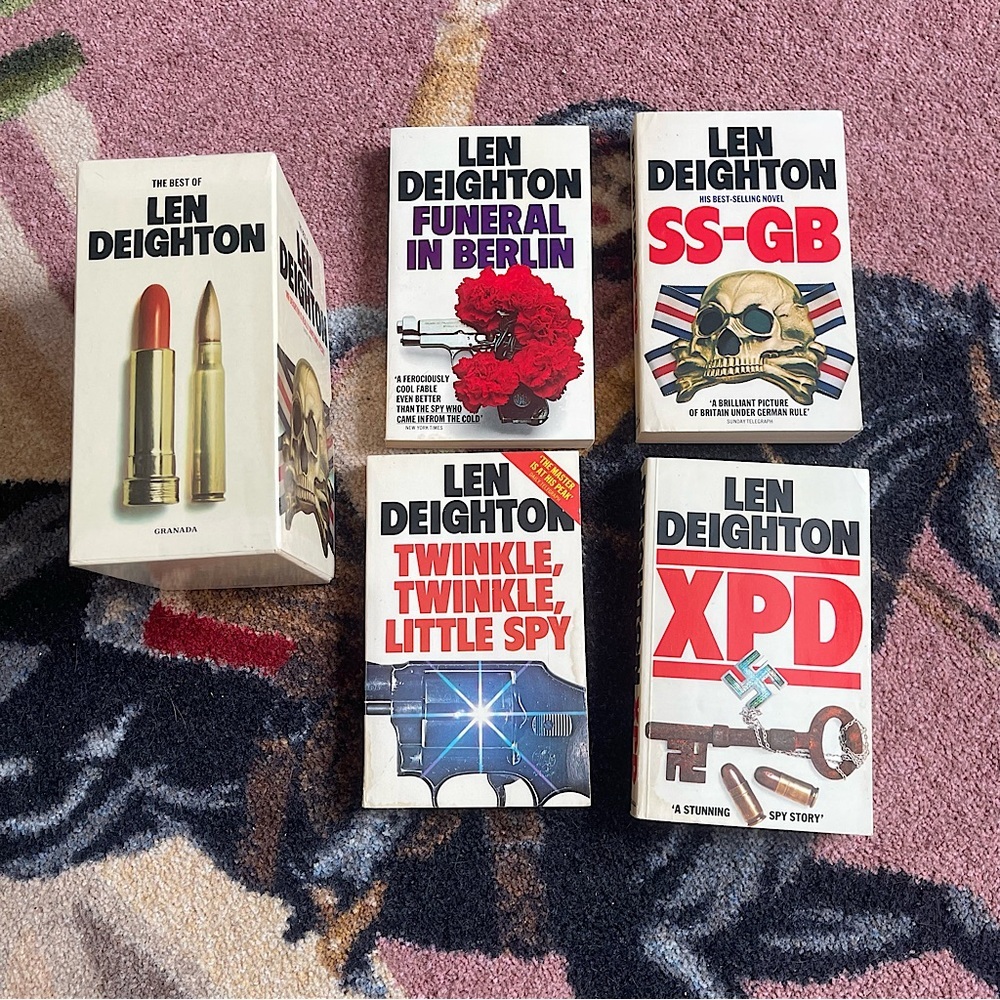 BOOK: VINTAGE SPY NOVEL SET LEN DEIGHTON